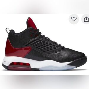 Jordan Men's Black and Red Sneakers